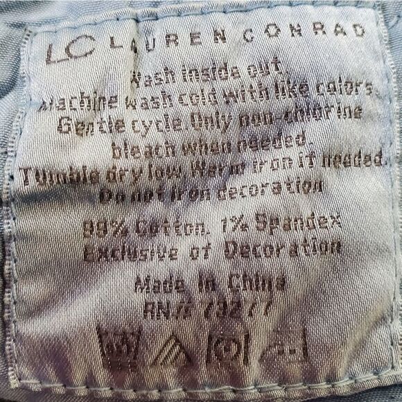 🔹️Lauren Conrad Blue Distressed Skinny Jeans Size 6/28 - Picture 10 of 10